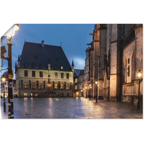 4057738944522 - Wandbild ARTLAND Rathaus Osnabrück I Bilder Gr B H 60 cm x 40 cm Poster Gebäude 1 St orange Bild Kunstdruck Metallbild Metallbilder Bilder als Alubild Leinwandbild Wandaufkleber oder Poster in versch Größen