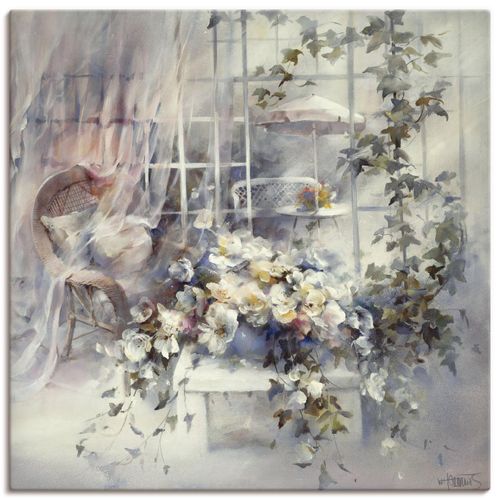 4057738431527 - Wandbild ARTLAND Bezaubernde Moment Bilder Gr B H 50 cm x 50 cm Leinwandbild Blumen quadratisch 1 St weiß Bild Leinwandbild Kunstdrucke Bilder als Leinwandbild Wandaufkleber oder Poster in versch Größen