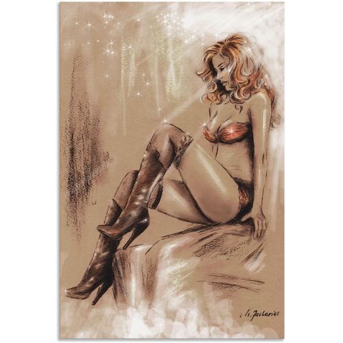 4058661290014 - Wandbild ARTLAND High heels im Licht Bilder Gr B H 20 cm x 30 cm Alu-Dibond-Druck Frau Hochformat 1 St braun Bild Poster Bilder als Alubild Leinwandbild Wandaufkleber oder in versch Größen