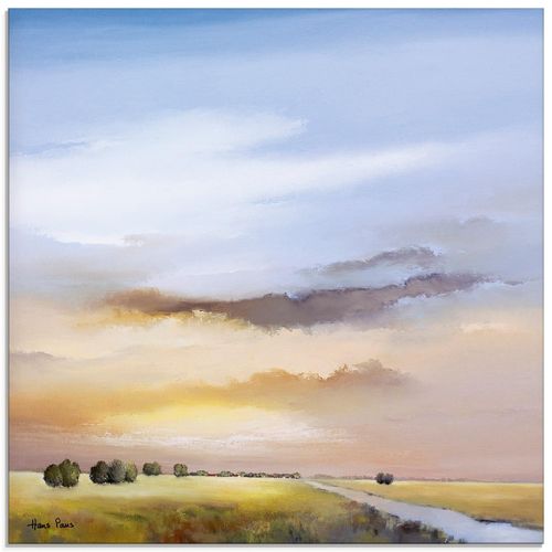 4055327435369 - Glasbild ARTLAND Landschaft III Bilder Gr B H 30 cm x 30 cm Glasbild Himmel quadratisch 1 St blau Bild Glasbild Glasbilder Bilder in verschiedenen Größen