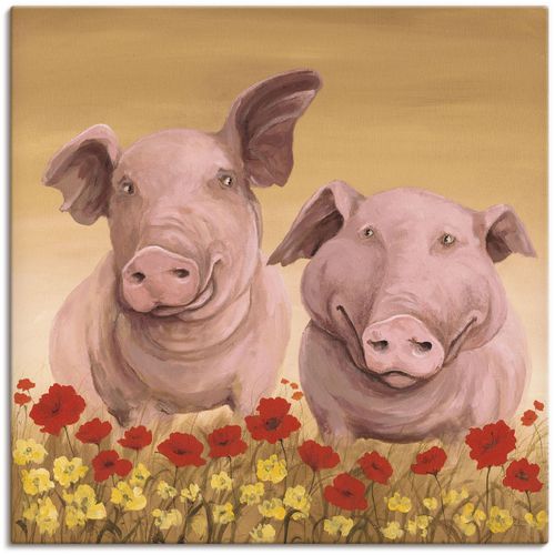 4055327142700 - Wandbild ARTLAND Schweine Bilder Gr B H 30 cm x 30 cm Leinwandbild Haustiere 1 St beige (naturfarben) Bild Poster Bilder als Alubild Leinwandbild Wandaufkleber oder in versch Größen 4055327142700 - Wandbild ARTLAND Schweine Bilder Gr B H 30 cm x 30 cm Leinwandbild Haustiere 1 St beige (naturfarben) Bild Poster Bilder als Alubild Leinwandbild Wandaufkleber oder in versch Größen