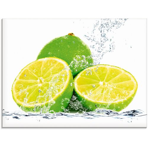 4058661595577 - Glasbild ARTLAND Limette mit Spritzwasser Bilder Gr B H 60 cm x 45 cm Glasbild Lebensmittel 1 St gelb Glasbilder in verschiedenen Größen 4058661595577 - Glasbild ARTLAND Limette mit Spritzwasser Bilder Gr B H 60 cm x 45 cm Glasbild Lebensmittel 1 St gelb Glasbilder in verschiedenen Größen