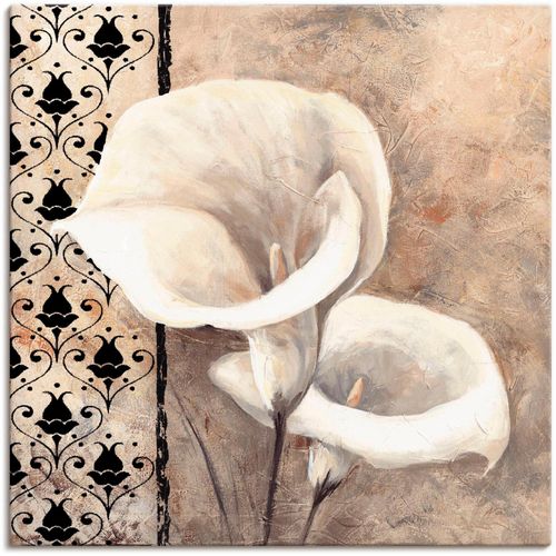 4062144596708 - Wandbild ARTLAND Klassische Callas Bilder Gr B H 30 cm x 30 cm Leinwandbild Blumenbilder quadratisch 1 St beige (naturfarben) Kunstdrucke als Alubild Leinwandbild Wandaufkleber oder Poster in versch Größen