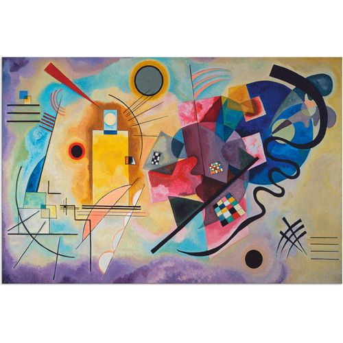 4062144159163 - Wandbild ARTLAND Gelb rot und blau 1925 Bilder Gr B H 60 cm x 40 cm Alu-Dibond-Druck Muster 1 St bunt Bild Poster Bilder als Alubild Leinwandbild Wandaufkleber oder in versch Größen