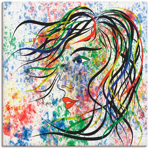 4057738474661 - Wandbild ARTLAND Modern Porträt Bilder Gr B H 50 cm x 50 cm Leinwandbild Frau 1 St bunt Bild Kunstdruck Kunstdrucke Bilder als Alubild Leinwandbild Wandaufkleber oder Poster in versch Größen