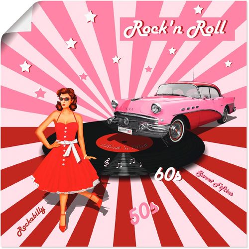 4059745424769 - Wandbild ARTLAND Rockn Roll die 50er Jahre Bilder Gr B H 40 cm x 40 cm Poster Auto 1 St pink Bild Kunstdruck Leinwandbild Kunstdrucke Bilder als Alubild Leinwandbild Wandaufkleber oder Poster in versch Größen 4059745424769 - Wandbild ARTLAND Rockn Roll die 50er Jahre Bilder Gr B H 40 cm x 40 cm Poster Auto 1 St pink Bild Kunstdruck Leinwandbild Kunstdrucke Bilder als Alubild Leinwandbild Wandaufkleber oder Poster in versch Größen