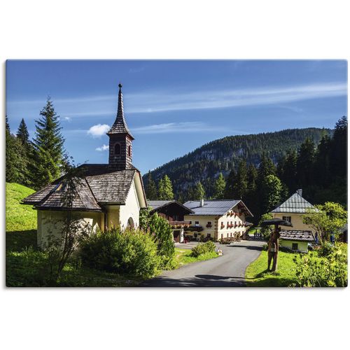 4062144671160 - Wandbild ARTLAND Hirschbichl im Berchtesgadener Land Bilder Gr B H 60 cm x 40 cm Leinwandbild Gebäude Querformat 1 St grün Kunstdrucke als Alubild Leinwandbild Wandaufkleber oder Poster in versch Größen