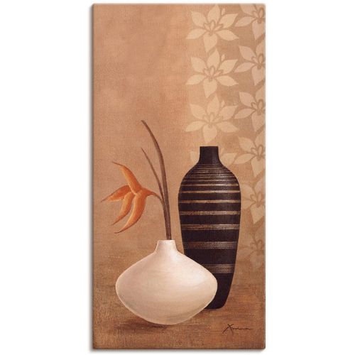 4055327288378 - Wandbild ARTLAND Bauschige Vasen Bilder Gr B H 50 cm x 100 cm Leinwandbild Vasen & Töpfe 1 St braun Bild Poster Bilder als Alubild Leinwandbild Wandaufkleber oder in versch Größen