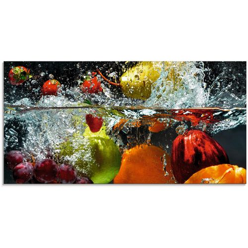 4055327768153 - Glasbild ARTLAND Spritzendes Obst auf dem Wasser Bilder Gr B H 100 cm x 50 cm Glasbild Lebensmittel 1 St bunt Glasbilder in verschiedenen Größen 4055327768153 - Glasbild ARTLAND Spritzendes Obst auf dem Wasser Bilder Gr B H 100 cm x 50 cm Glasbild Lebensmittel 1 St bunt Glasbilder in verschiedenen Größen