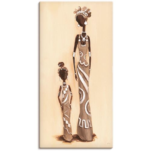 4055327291002 - Wandbild ARTLAND Afrikanerin - mit Kind Bilder Gr B H 30 cm x 60 cm Leinwandbild Frau 1 St beige (naturfarben) Bild Leinwandbild Kunstdrucke Bilder als Alubild Leinwandbild Wandaufkleber oder Poster in versch Größen