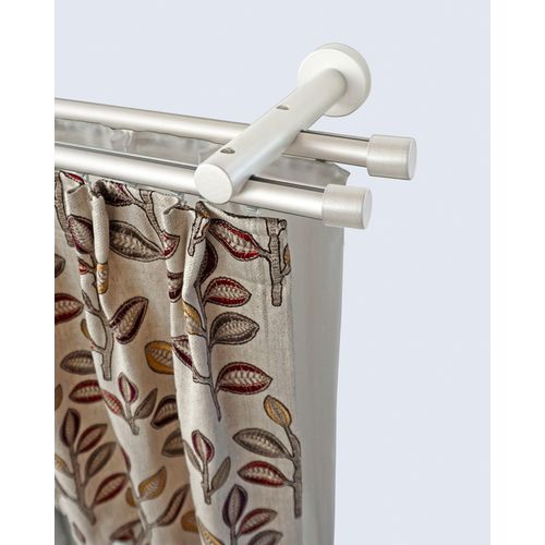 9002777150675 - Gardinenstange GARESA KEA weiß Gardinenstangen Kinder L 280cm Ø 20mm 2 läufig Aluminium Holz Kunststoff Vorhanggarnitur einfache Montage verlängerbar Wandmontage Kappe L280cm