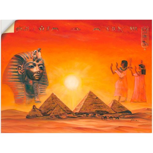 4057738222378 - Wandbild ARTLAND Ägyptische Impressionen Bilder Gr B H 80 cm x 60 cm Wandaufkleber - Vinyl Afrika 1 St orange Bild Poster Bilder als Alubild Leinwandbild Wandaufkleber oder in versch Größen