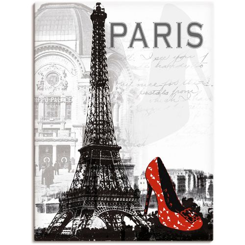 4055327148887 - Wandbild ARTLAND Paris - Chic Bilder Gr B H 30 cm x 40 cm Leinwandbild Gebäude Hochformat 1 St schwarz Kunstdrucke als Alubild Leinwandbild Wandaufkleber oder Poster in versch Größen