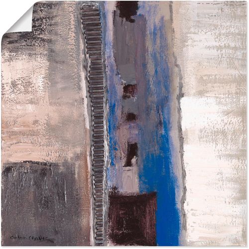 4055327277372 - Wandbild ARTLAND Blau-silber Abstrakt II Bilder Gr B H 50 cm x 50 cm Poster Muster 1 St grau Bild Poster Bilder als Alubild Leinwandbild Wandaufkleber oder in versch Größen