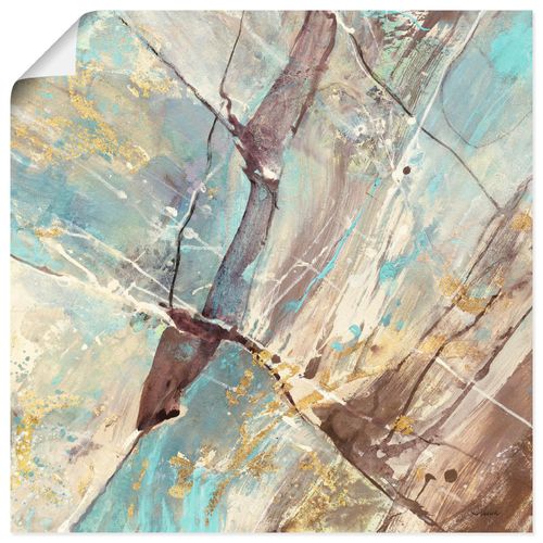 4055327736336 - Wandbild ARTLAND Blaues Wasser II Bilder Gr B H 50 cm x 50 cm Poster Gegenstandslos quadratisch 1 St blau Bild Leinwandbild Kunstdrucke Bilder als Leinwandbild Wandaufkleber oder Poster in versch Größen