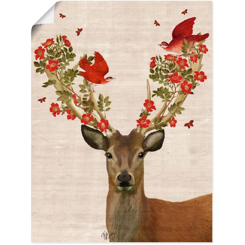 4058661412317 - Wandbild ARTLAND Hirsch und Vögel Liebe Bilder Gr B H 30 cm x 40 cm Poster Wildtiere Hochformat 1 St beige (naturfarben) Bild Poster Bilder als Alubild Leinwandbild Wandaufkleber oder in versch Größen 4058661412317 - Wandbild ARTLAND Hirsch und Vögel Liebe Bilder Gr B H 30 cm x 40 cm Poster Wildtiere Hochformat 1 St beige (naturfarben) Bild Poster Bilder als Alubild Leinwandbild Wandaufkleber oder in versch Größen