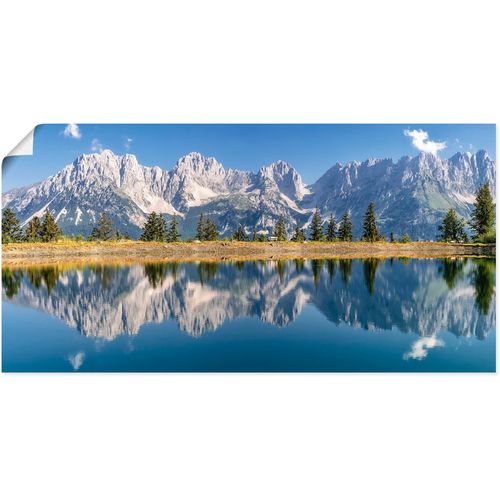 4062144640166 - Wandbild ARTLAND Kaisergebirge Tirol Bilder Gr B H 60 cm x 30 cm Poster Berge & Alpenbilder Querformat 1 St blau Kunstdrucke als Alubild Leinwandbild Wandaufkleber oder Poster in versch Größen