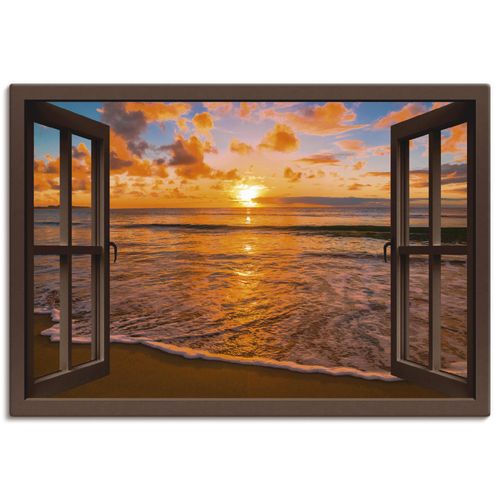 4058661278289 - Wandbild ARTLAND Fensterblick Sonnenuntergang am Strand Bilder Gr B H 100 cm x 70 cm Poster Sonnenaufgang & -untergang Querformat 1 St braun Bild Leinwandbild Kunstdrucke Bilder als Leinwandbild Wandaufkleber oder Poster in versch Größen 4058661278289 - Wandbild ARTLAND Fensterblick Sonnenuntergang am Strand Bilder Gr B H 100 cm x 70 cm Poster Sonnenaufgang & -untergang Querformat 1 St braun Bild Leinwandbild Kunstdrucke Bilder als Leinwandbild Wandaufkleber oder Poster in versch Größen