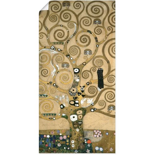 4055327565127 - Wandbild ARTLAND Lebensbaum Detail Werkvorlage Bilder Gr B H 50 cm x 100 cm Poster Bäume 1 St gelb Bild Poster Bilder als Leinwandbild Wandaufkleber oder in versch Größen