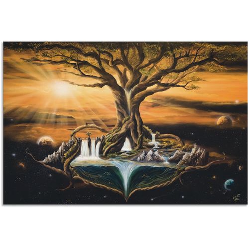 4062144681312 - Wandbild ARTLAND Der Traum der Welten Bilder Gr B H 60 cm x 40 cm Alu-Dibond-Druck Landschaften Querformat 1 St braun Kunstdrucke als Alubild Leinwandbild Wandaufkleber oder Poster in versch Größen