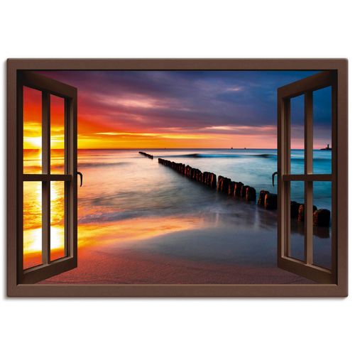 4055327351836 - Wandbild ARTLAND Fensterblick Ostsee mit Sonnenaufgang Bilder Gr B H 70 cm x 50 cm Leinwandbild Fensterblick Querformat 1 St braun Bild Poster Bilder als Leinwandbild Wandaufkleber oder in versch Größen 4055327351836 - Wandbild ARTLAND Fensterblick Ostsee mit Sonnenaufgang Bilder Gr B H 70 cm x 50 cm Leinwandbild Fensterblick Querformat 1 St braun Bild Poster Bilder als Leinwandbild Wandaufkleber oder in versch Größen