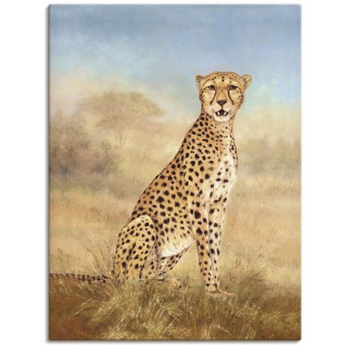 4055327152990 - Wandbild ARTLAND Gepard Savanne Bilder Gr B H 45 cm x 60 cm Leinwandbild Wildtiere 1 St beige (naturfarben) Bild Poster Bilder als Alubild Leinwandbild Wandaufkleber oder in versch Größen