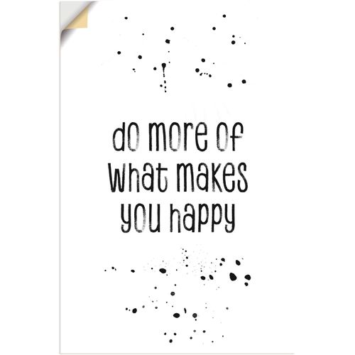 4059745813396 - Wandbild ARTLAND Mehr von dem was glücklich macht Bilder Gr B H 60 cm x 90 cm Wandaufkleber - Vinyl Sprüche & Texte 1 St schwarz Bild Kunstdruck Leinwandbild Kunstdrucke Bilder als Alubild Leinwandbild Wandaufkleber oder Poster in versch Größen 4059745813396 - Wandbild ARTLAND Mehr von dem was glücklich macht Bilder Gr B H 60 cm x 90 cm Wandaufkleber - Vinyl Sprüche & Texte 1 St schwarz Bild Kunstdruck Leinwandbild Kunstdrucke Bilder als Alubild Leinwandbild Wandaufkleber oder Poster in versch Größen