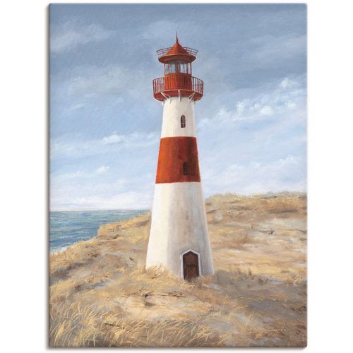 4055327148719 - Wandbild ARTLAND Leuchtturm I Bilder Gr B H 45 cm x 60 cm Leinwandbild Gebäude 1 St beige (naturfarben) Bild Poster Bilder als Alubild Leinwandbild Wandaufkleber oder in versch Größen