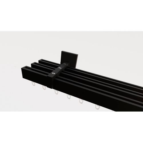 4068585003645 - Gardinenstange INDEKO Consul braun (braun antik) Gardinenstangen L 200cm Ø 20mm 1 läufig Aluminium Innenlauf Komplett-Set inkl Gleitern und Montagematerial L200cm
