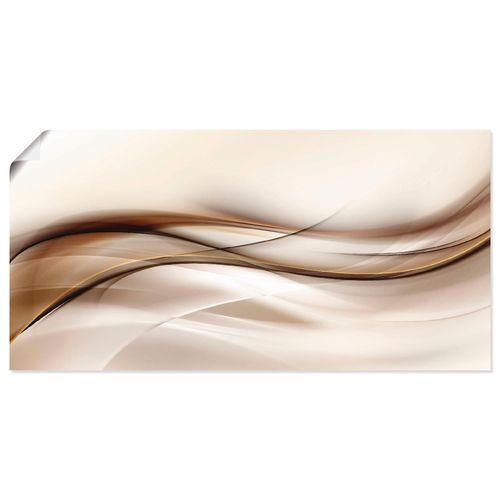 4059745762731 - Wandbild ARTLAND Braune abstrakte Welle Bilder Gr B H 40 cm x 20 cm Poster Muster Querformat 1 St braun Bild Poster Bilder als Alubild Leinwandbild Wandaufkleber oder in versch Größen