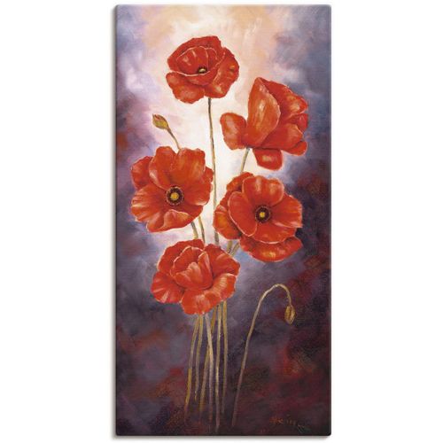 4055327294706 - Wandbild ARTLAND Mohn V Bilder Gr B H 30 cm x 60 cm Leinwandbild Blumen 1 St rot Bild Leinwandbild Kunstdrucke Bilder als Alubild Leinwandbild Wandaufkleber oder Poster in versch Größen
