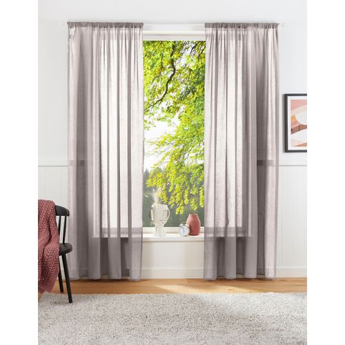4004567282578 - Vorhang Lanea LeGer Home by Lena Gercke Stangendurchzug (1 St) halbtransparent Leinenoptik halbtransparent verschiedene Größen grau