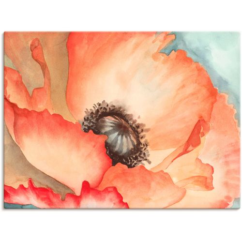 4058661388186 - Wandbild ARTLAND Wasserfarben Mohn II Bilder Gr B H 120 cm x 90 cm Leinwandbild Blumen Querformat 1 St rot Bild Poster Bilder als Alubild Leinwandbild Wandaufkleber oder in versch Größen