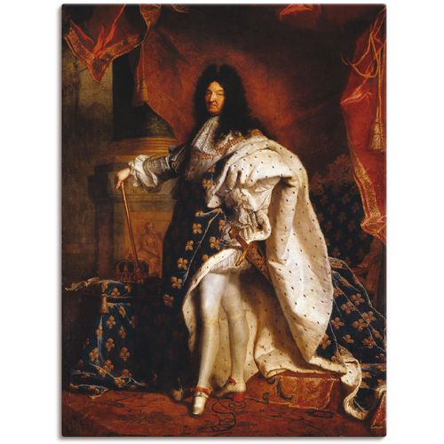 4059745157315 - Wandbild ARTLAND Ludwig XIV von Frankreich 1701 Bilder Gr B H 30 cm x 40 cm Leinwandbild Menschen Hochformat 1 St rot Bild Poster Bilder als Alubild Leinwandbild Wandaufkleber oder in versch Größen