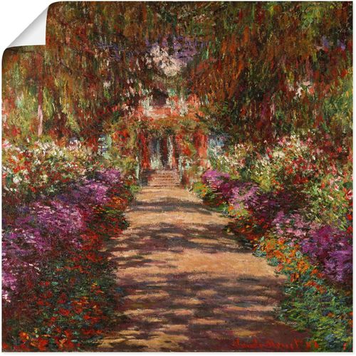 4055327538961 - Wandbild ARTLAND Weg in Monets Garten Giverny 1902 Bilder Gr B H 70 cm x 70 cm Poster Garten 1 St bunt Bild Leinwandbild Kunstdrucke Bilder als Alubild Leinwandbild Wandaufkleber oder Poster in versch Größen