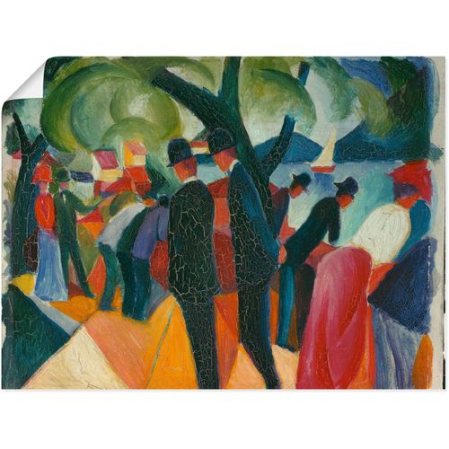 4058661175588 - Wandbild ARTLAND Spaziergang auf der Brücke 1913 Bilder Gr B H 80 cm x 60 cm Poster Gruppen & Familien 1 St bunt Bild Poster Bilder als Alubild Leinwandbild Wandaufkleber oder in versch Größen