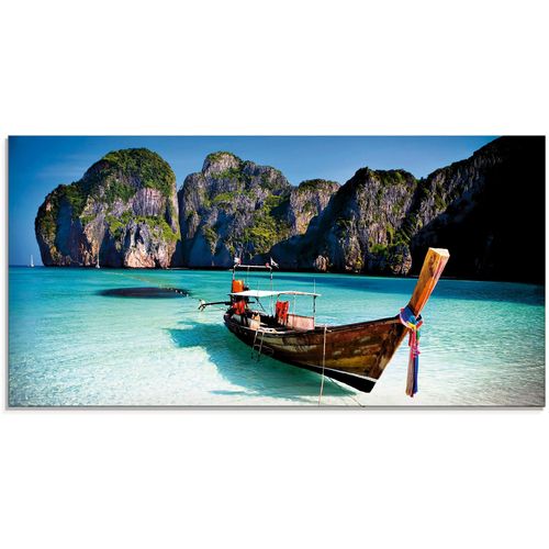 4055327046091 - Glasbild ARTLAND Maya Bay Koh Phi Leh Thailand Bilder Gr B H 100 cm x 50 cm Glasbild Boote & Schiffe 1 St blau Glasbilder in verschiedenen Größen 4055327046091 - Glasbild ARTLAND Maya Bay Koh Phi Leh Thailand Bilder Gr B H 100 cm x 50 cm Glasbild Boote & Schiffe 1 St blau Glasbilder in verschiedenen Größen