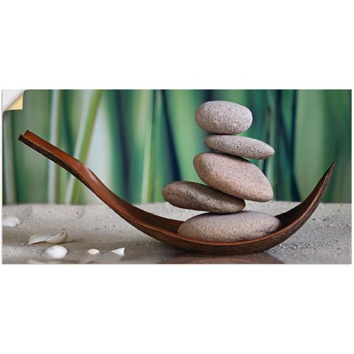 4062144298251 - Wandbild ARTLAND Gleichgewicht Bilder Gr B H 100 cm x 50 cm Wandaufkleber - Vinyl Zen 1 St grün Bild Kunstdruck Poster Bilder als Leinwandbild Wandaufkleber oder in versch Größen 4062144298251 - Wandbild ARTLAND Gleichgewicht Bilder Gr B H 100 cm x 50 cm Wandaufkleber - Vinyl Zen 1 St grün Bild Kunstdruck Poster Bilder als Leinwandbild Wandaufkleber oder in versch Größen