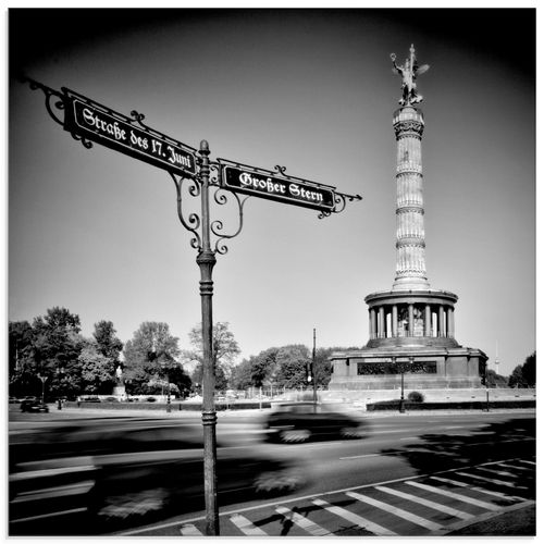 4057738113485 - Glasbild ARTLAND Berlin Siegessäule III Bilder Gr B H 30 cm x 30 cm Glasbild Gebäude quadratisch 1 St schwarz Bild Glasbild Glasbilder Bilder in verschiedenen Größen