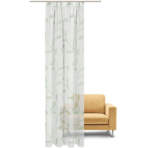 4007863632955 - Gardine Orsina Gardinen Gr 245 cm Kräuselband 140 cm grün (mint offwhite) Kräuselband Fertigschal - nature line 4007863632955 - Gardine Orsina Gardinen Gr 245 cm Kräuselband 140 cm grün (mint offwhite) Kräuselband Fertigschal - nature line