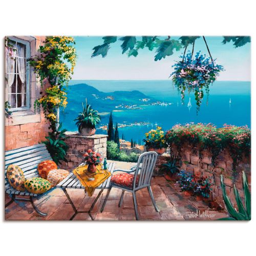 4057738447580 - Wandbild ARTLAND Zeiten der Ruhe Bilder Gr B H 60 cm x 45 cm Leinwandbild Garten Querformat 1 St grün Bild Poster Bilder als Leinwandbild Wandaufkleber oder in versch Größen