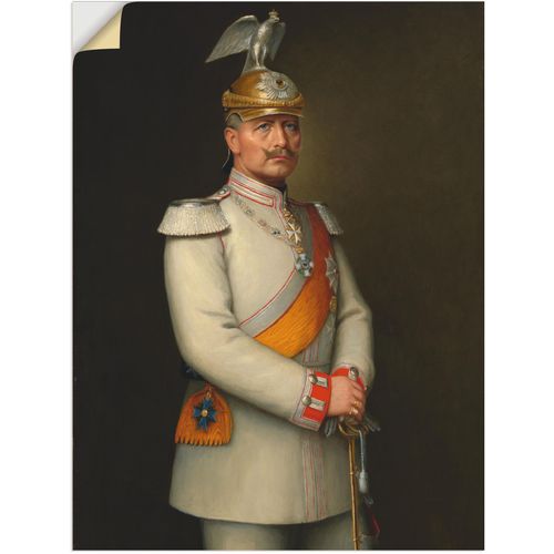 4062144511497 - Wandbild ARTLAND Bildnis Kaiser Wilhelm II Bilder Gr B H 30 cm x 40 cm Wandaufkleber - Vinyl Menschen 1 St braun Bild Poster Bilder als Leinwandbild Wandaufkleber oder in versch Größen