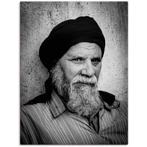 4062144626054 - Wandbild ARTLAND Der Blick Bilder Gr B H 30 cm x 40 cm Leinwandbild Bilder von Männern Hochformat 1 St schwarz Kunstdrucke als Alubild Leinwandbild Wandaufkleber oder Poster in versch Größen