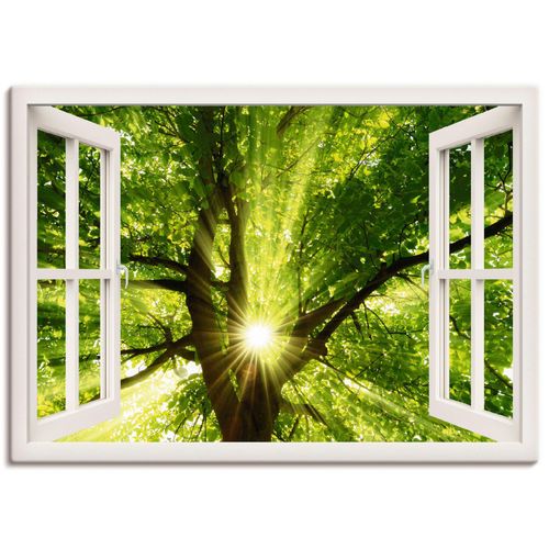 4057738334354 - Wandbild ARTLAND Fensterblick Sonne strahlt durch Baum Bilder Gr B H 70 cm x 50 cm Leinwandbild Bäume Querformat 1 St weiß Bild Poster Bilder als Leinwandbild Wandaufkleber oder in versch Größen 4057738334354 - Wandbild ARTLAND Fensterblick Sonne strahlt durch Baum Bilder Gr B H 70 cm x 50 cm Leinwandbild Bäume Querformat 1 St weiß Bild Poster Bilder als Leinwandbild Wandaufkleber oder in versch Größen