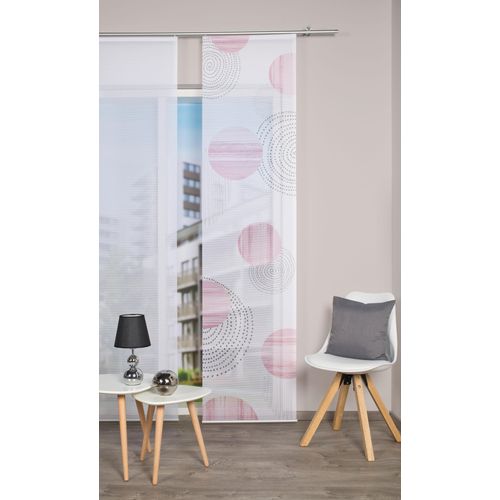 4056751291651 - Schiebegardine VISION S NEOMI Gr 1 rosa (rosé) B60cm H260cm Polyester Gardinen HxB 260x60 Schiebevorhang Bambusoptik Digitaldruck