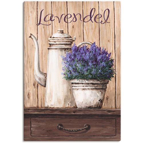 4055327164139 - Wandbild ARTLAND Lavendel Bilder Gr B H 50 cm x 70 cm Leinwandbild Vasen & Töpfe 1 St beige (naturfarben) Bild Poster Bilder als Alubild Leinwandbild Wandaufkleber oder in versch Größen