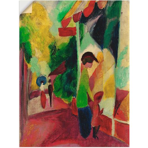 4062144513903 - Wandbild ARTLAND Schaufenster mit gelben Bäumen 1914 Bilder Gr B H 30 cm x 40 cm Wandaufkleber - Vinyl Gruppen & Familien 1 St bunt Bild Leinwandbild Kunstdrucke Bilder als Leinwandbild Wandaufkleber oder Poster in versch Größen