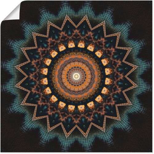 4058661080288 - Wandbild ARTLAND Mandala kosmisches Bewusstsein Bilder Gr B H 40 cm x 40 cm Poster Muster quadratisch 1 St beige (naturfarben) Bild Poster Bilder als Alubild Leinwandbild Wandaufkleber oder in versch Größen