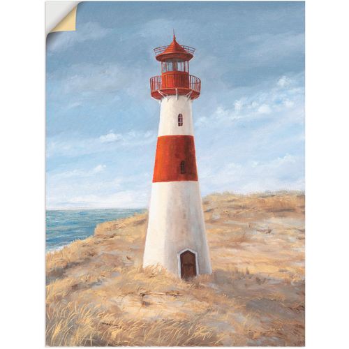 4057738231530 - Wandbild ARTLAND Leuchtturm I Bilder Gr B H 45 cm x 60 cm Wandaufkleber - Vinyl Gebäude 1 St beige (naturfarben) Bild Poster Bilder als Alubild Leinwandbild Wandaufkleber oder in versch Größen