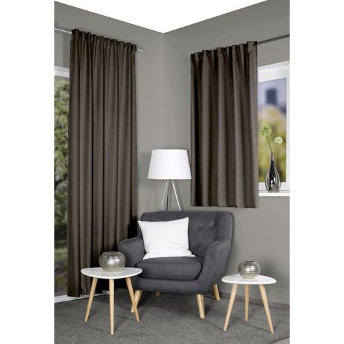 4056751492003 - Vorhang HOME WOHNIDEEN ESKAMIO Gr 4 braun B135cm H225cm Polyester Gardinen Thermo Blickdicht Leinenstruktur 4056751492003 - Vorhang HOME WOHNIDEEN ESKAMIO Gr 4 braun B135cm H225cm Polyester Gardinen Thermo Blickdicht Leinenstruktur